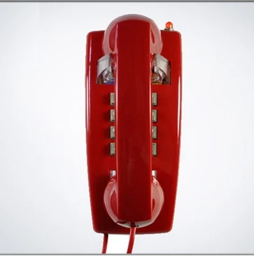 HA41T25 Bittel настенный античный телефон классический винтажный ванная комната телефон металлический классический телефон - Цвет: Красный
