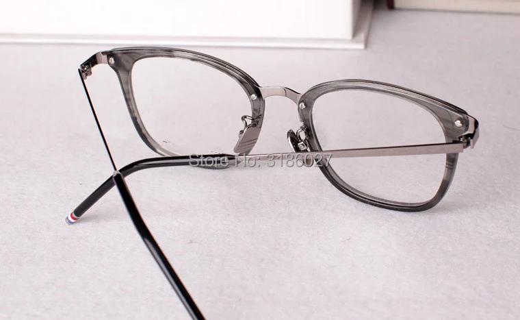 Оптический металлический оправа для очков мужские Ретро прозрачные очки от близорукости квадратный дизайнер том оправа TB912 с коробкой