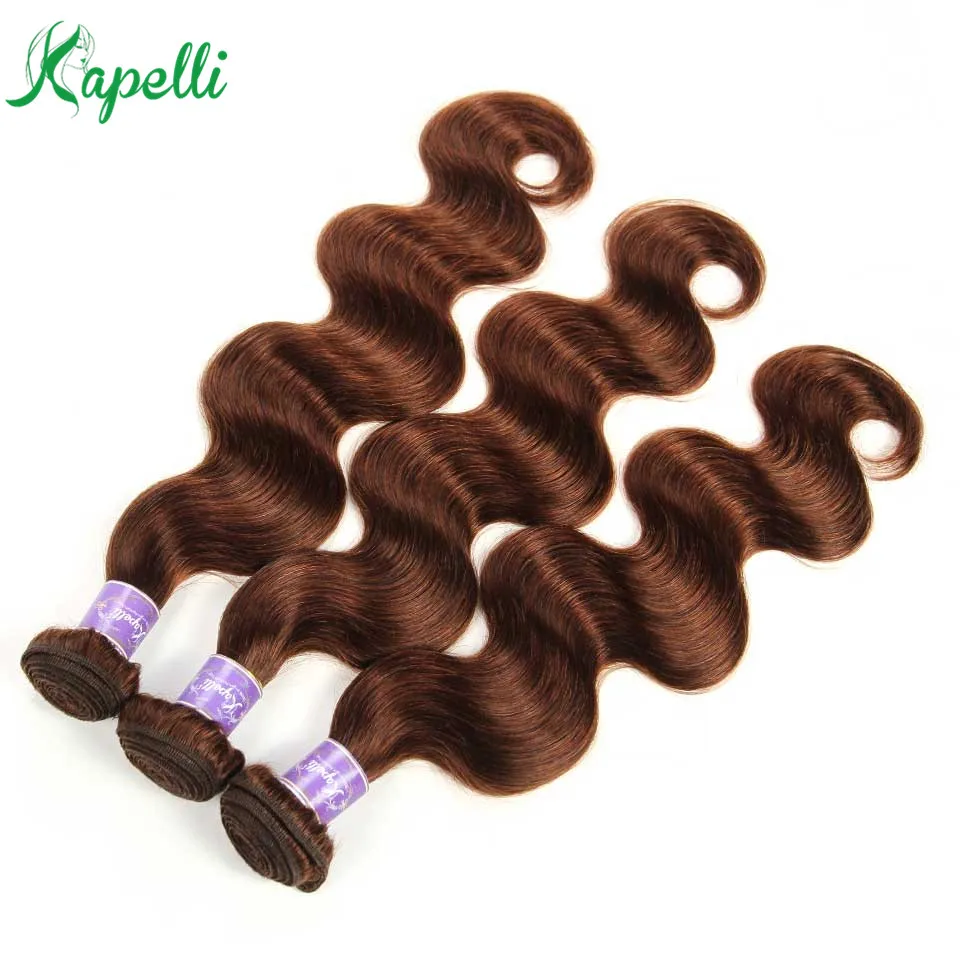 Brazilian Body Wave Hair Bundles 100% Human Hair Weave Natural Color #4 Brown Remy Hair Extension 1/3/4 pcs Colored Weaving Brazilian Body Wave Hair Bundles 100% Human Hair Weave Natural Color #4 Brown Remy Hair Extension 1/3/4 pcs Colored Weaving