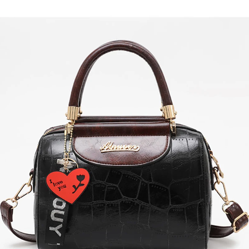 

Ladies' shoulder bag soft PU material British retro leisure college style high quality large capacity multi-functional design