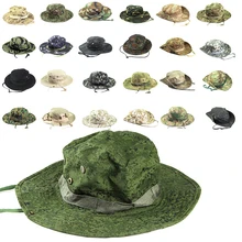 Открытый Пеший Туризм Кепки отличное качество Для мужчин охота Hat Военная Кепки открытый широкий ковш Шапки унисекс