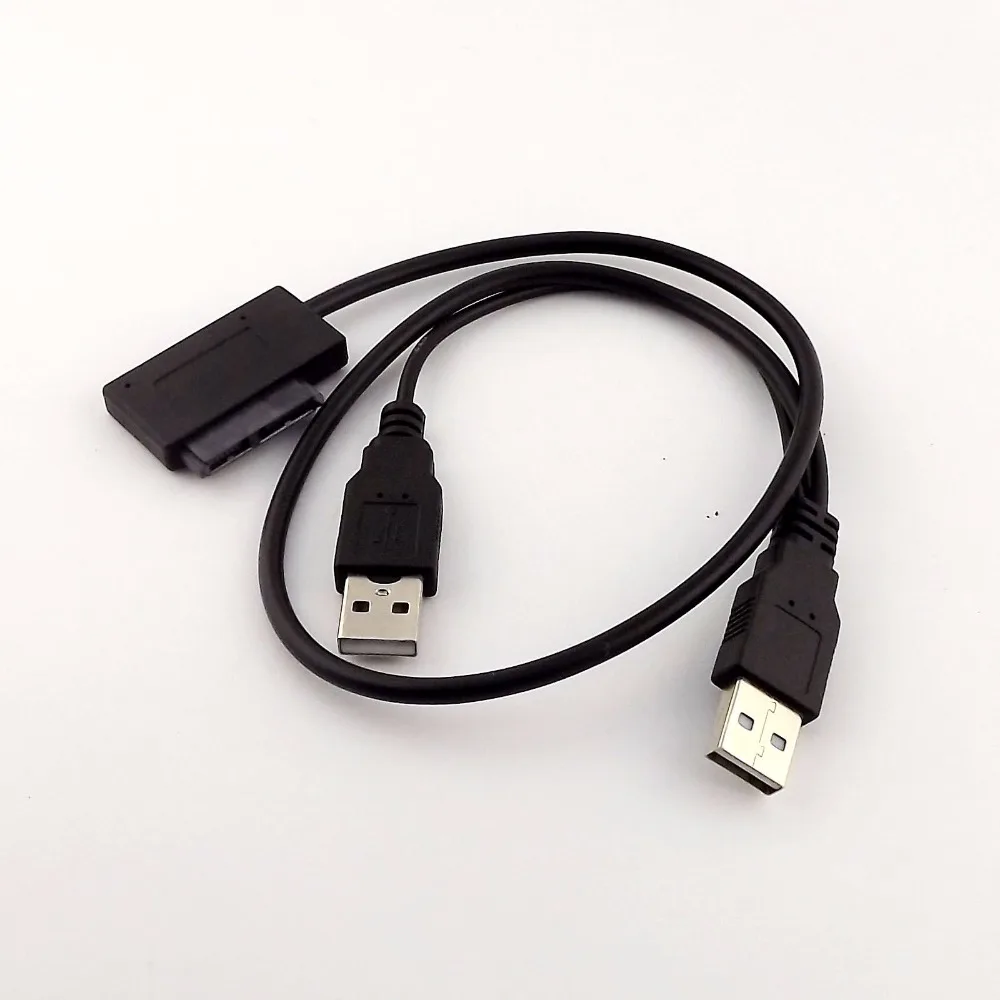 10 шт. Внешний USB адаптер конвертер кабель SATA 6+ 7 13Pin для DVD ROM Оптический привод 50 см