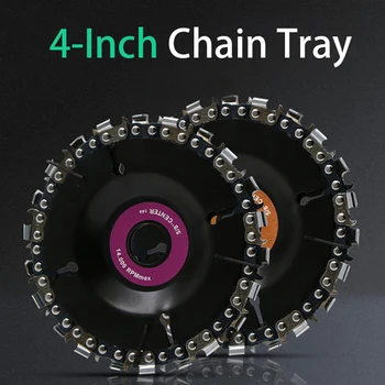 

1pcs 4 Inch Chain Plate Angle Grinding Chain Wheel Wood Carving Disc for Angle Grind 14000RPM