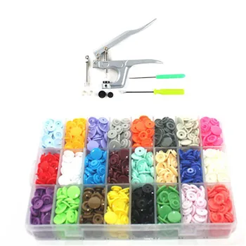 

360 Sets T5 Resin Snap Button U Shape Fastener Snap Pliers Press for Baby Cloth Sweater Bags Button Press Machine Sewing Tool