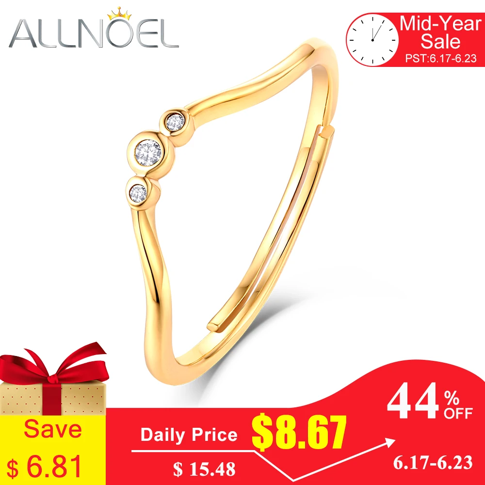 Allnoel Real 925 Sterling Silver Rings For Women Zircon Diamond Gemstone Stacking Resizeable Wedding Ring Fine Jewelry 2019 New huismerk kopen in de aanbieding Allnoel Real 925 Sterling Silver Rings For Women Zircon Diamond Gemstone Stacking Resizeable Wedding Ring Fine Jewelry 2019 New huismerk kopen in de aanbieding