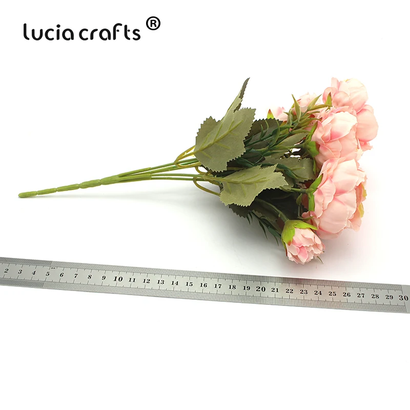 Lucia crafts 1 букет, 8 головок искусственных цветов, свадебные пионы, вечерние украшения для дома, аксессуары для DIY A0311