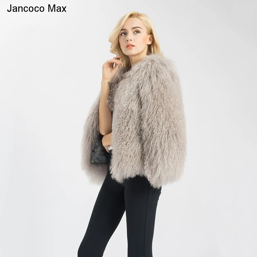 Jancoco Max, опт/розница, 6 цветов, женская куртка из натурального меха ягненка или женская зимняя модная шуба S1591