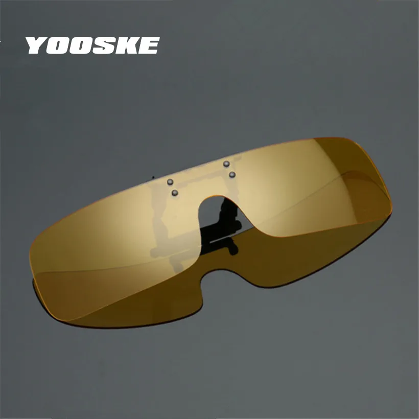

YOOSKE Women Polarized Glasses for Men Clip On Sunglasses Night Vision Goggles Male Clip On Myopia Eyeglasses Flip Up Sunglass