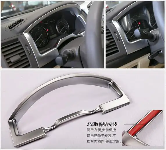 

ABS Chrome Inside Dashboard Console Panel Cover Garnish Molding Surround Trim Fit For Toyota Land Cruiser LC200 2016