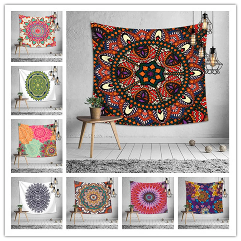

9 Design Bohemian Style Mandala Tapestry Home Wall Hanging Decor Beach Towel Blanket Tablecloth Bed Sheet Nice Party Backdrop