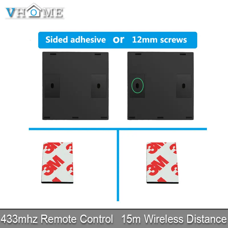  Vhome RF 433MHZ wireless remote control smart Switches Switch shape control for Touch switches gara - 32866691873