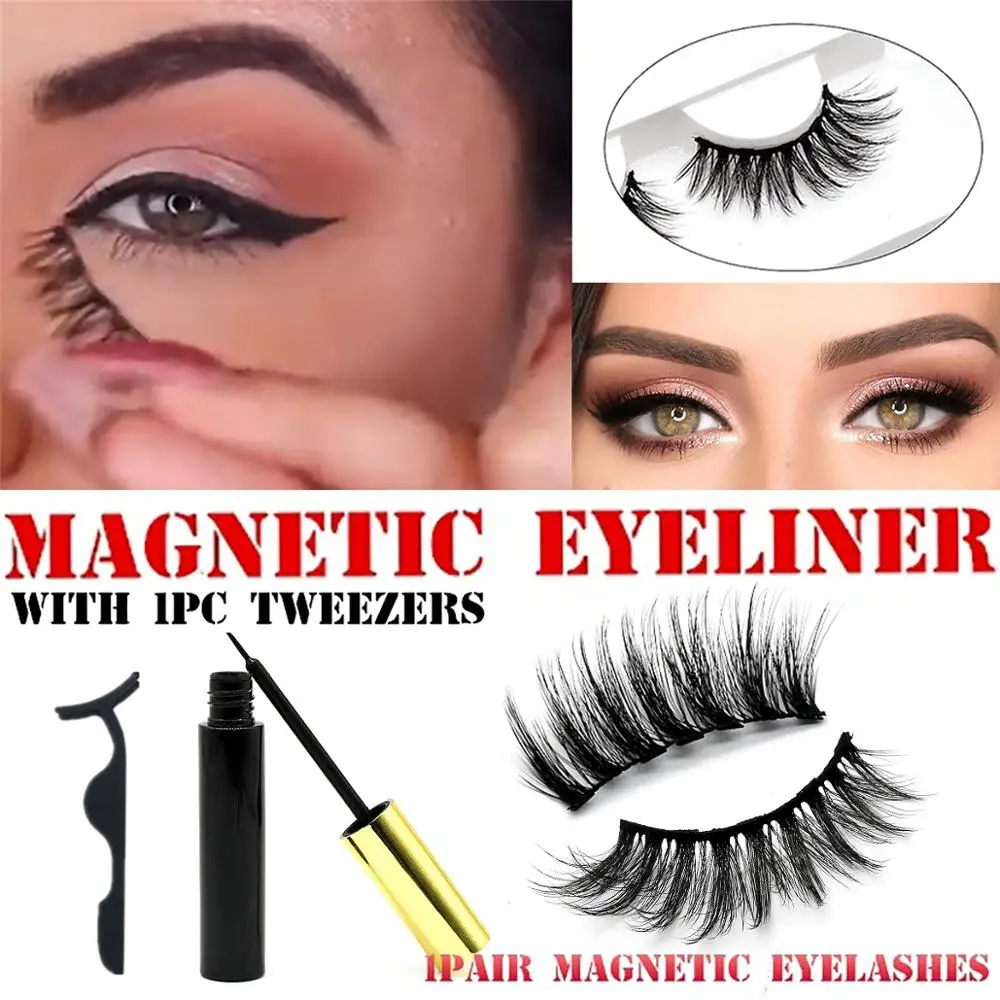

3D Real Mink Eyelashes 100% Cruelty free Lashes Magnet eyelash