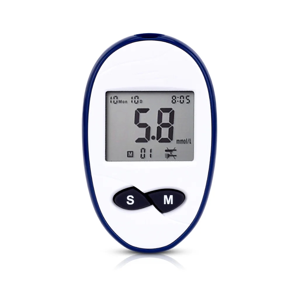 Глюкометр mmol/L безопасный точный измеритель уровня глюкозы в крови с тест