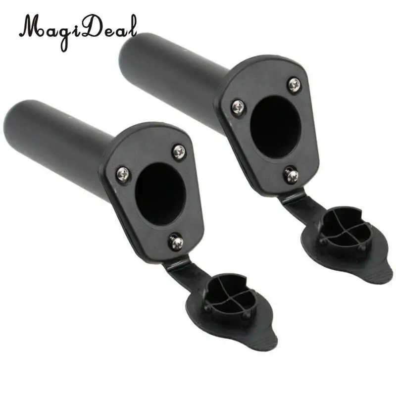 1 Pair Portable Rod Holder with Cap Cover Gasket for Fishing Kayak Canoe Inflatable Rowing Boat Fishing Accessories Equipment