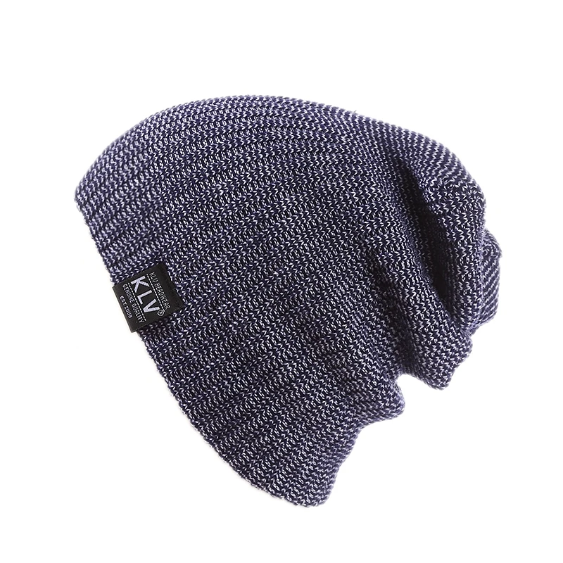 

wool men's winter hats 2018 fashionable knit black hats autumn hats thick and warm hats skullies peas soft knitted woolen
