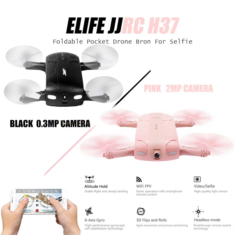 Original JJRC Camera Drone H37 6-Axis Gyro ELFIE WIFI FPV 20MP Camera Quadcopter Foldable G-sensor Mini RC Selfie Drone Original JJRC Camera Drone H37 6-Axis Gyro ELFIE WIFI FPV 20MP Camera Quadcopter Foldable G-sensor Mini RC Selfie Drone