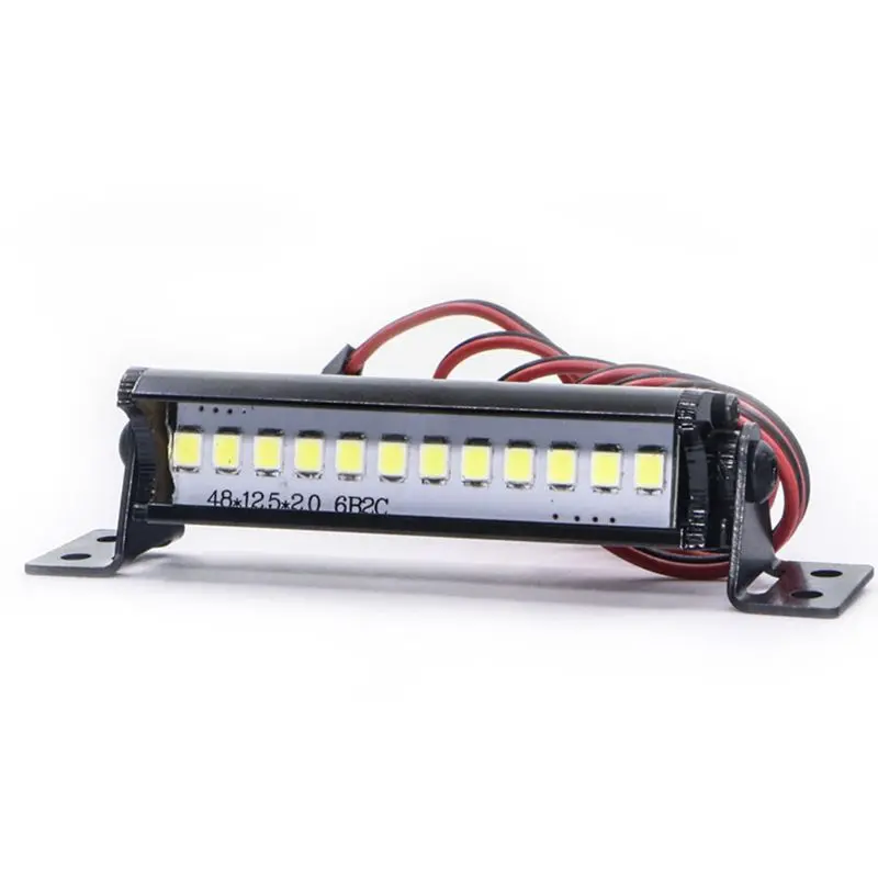 

Trx4 Metal Roof Lamp 12 LED Light Bar For 1/10 RC Crawler TRX4 SCX10 KM2 CC01