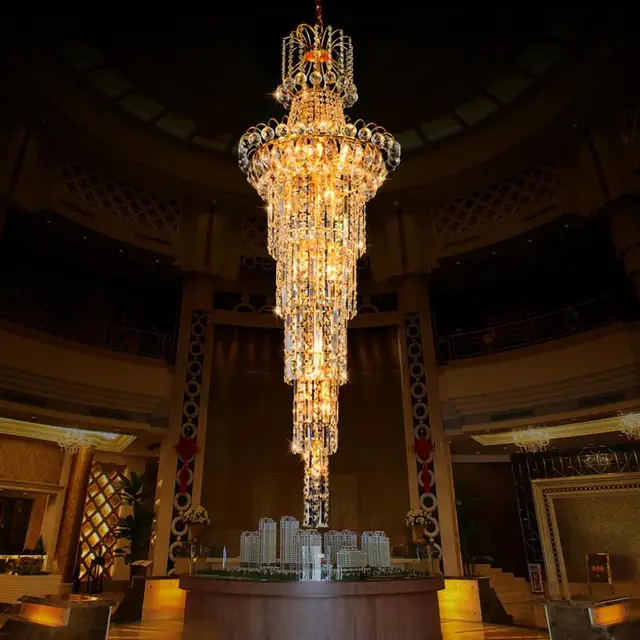 Cristal Upscale K9 Crystal Chandelier Stairs Large Led Modern Cristal Upscale K9 Crystal Chandelier Stairs Large Led Modern Chandeliers Lighting Luxury Res Dining Room Living