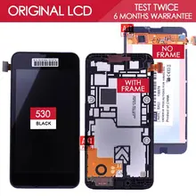 100 Tested Original Black TFT 854x480 Display For NOKIA Lumia 530 LCD Touch Screen with Frame