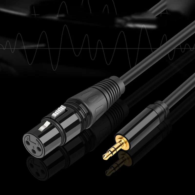 Jack 3.5 mm to XLR Cable Microphone Speaker Wire XLR Cannon Audio Cable XLR Extension Male to Male Stereo Cord TRS for Amplifier Jack 3.5 mm to XLR Cable Microphone Speaker Wire XLR Cannon Audio Cable XLR Extension Male to Male Stereo Cord TRS for Amplifier