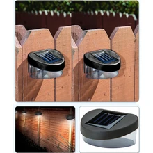 Водонепроницаемый движения PIR Сенсор Солнечный Мощность 4 светодиодный для забора, водостоков путь света лампы Открытый сад безопасность двор стеновой путь