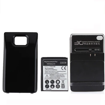 

Phone Replacement Battery For Samsung Galaxy S2 SII i9100 GT-i9100 Battery with Back Cover Case + Charger for Samsung S2 i9100
