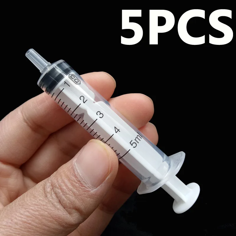 

TD Wholesale 5pcs 5 mL Slim Injection Nutrient Syringe One-off Pets Nutrient Sample Solute Mixture
