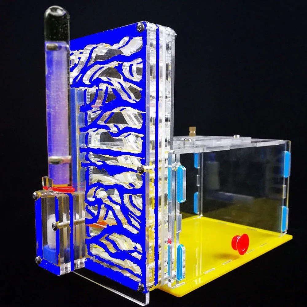 Акриловое Муравьиное гнездо, формициум, муравьиная колония, живое гнездо 19x9,5x14,5 см, 3 цвета, муравьиная ферма с увлажняющей башней
