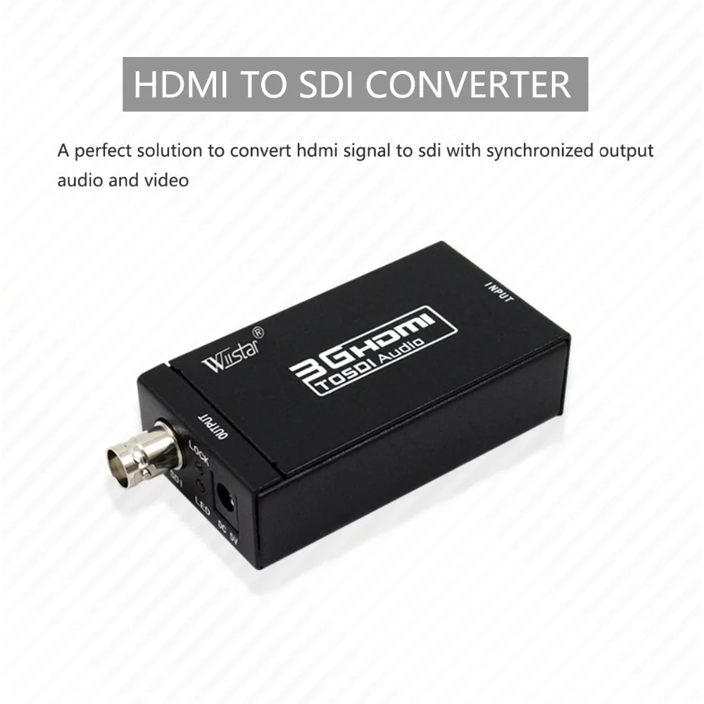 Wiistar HDMI в SDI видео конвертер BNC SDI/HD-SDI/3G-SDI адаптер Поддержка 1080P для камеры домашнего кинотеатра