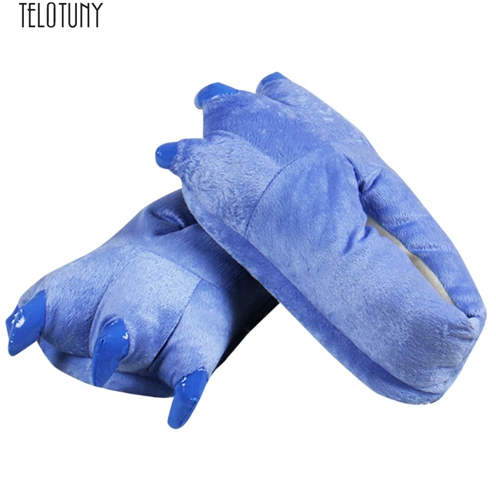 

TELOTUNY Baby Shoes Kid Baby Girls Winter Warm Indoor Slippers Funny Animal Paw Monster Claw Shoes Fashion New nov19