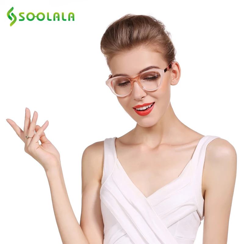 Очки для чтения SOOLALA TR90 оверсайз женские и мужские очки с прозрачной оправой