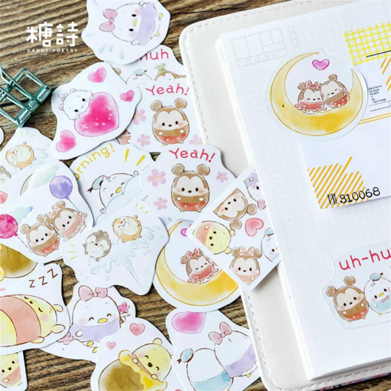 

45Pcs/set kawaii Notebook creative cute Little Bear pattern Diary planner office decor school supplies stationery