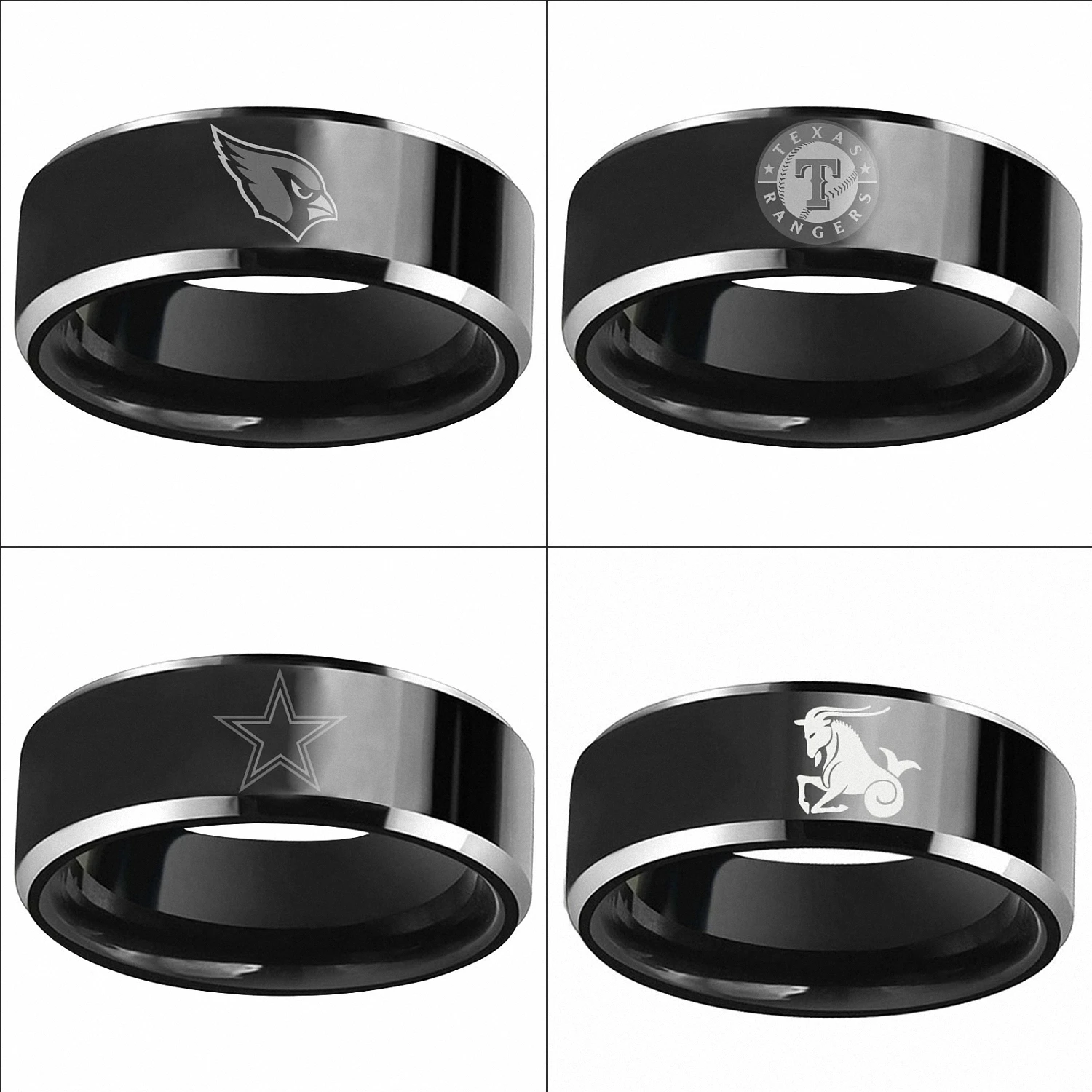 Alliance Anniversary Band Jewelry Rings Arizona Cardinals Texas Rangers