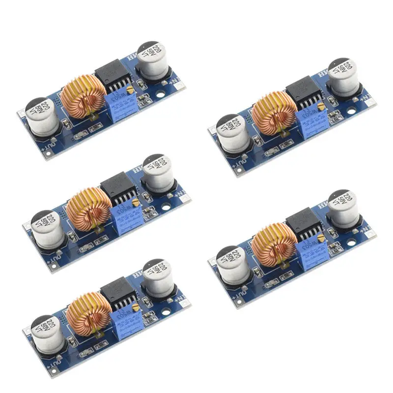

5Pcs 5A Xl4015 Dc-Dc 4-38V To 1.25-36V 24V 12V 9V 5V Step Down Adjustable Power Supply Module Led Lithium Charger With Heat Si