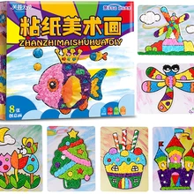 Обучение Образование Игрушки для рисования ручной работы 3D Бумага Наклейки живопись DIY Наклейки для маленьких детей