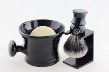 

FS-Black Shaving set/Kit, G2 Synthetic hair Brush 20mm,#2 Black Ceramic Mug,Shaving Soap,#AMS201901+FREE SHIPPING
