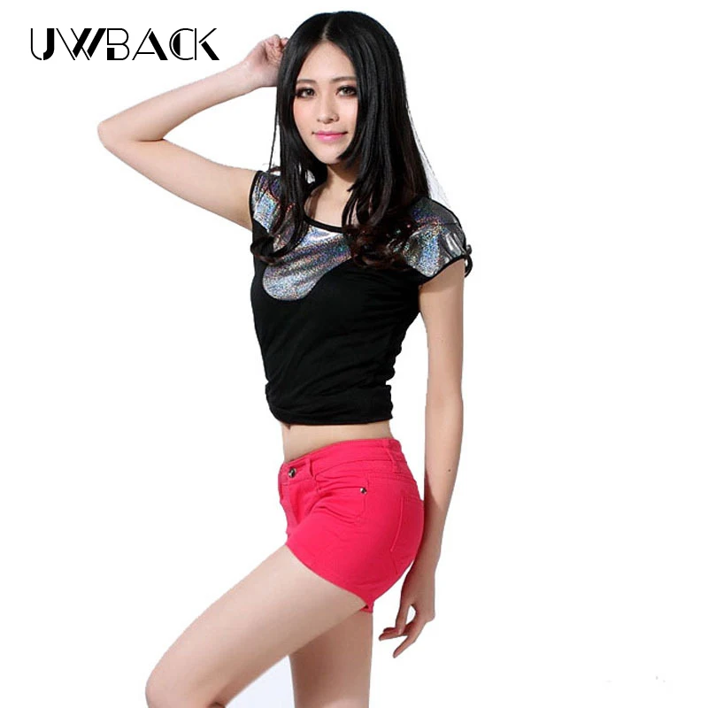 Uwback 2017 New Brand Summer Shorts Women Plus Size Black Denim Jeans Short Jeans Femme High