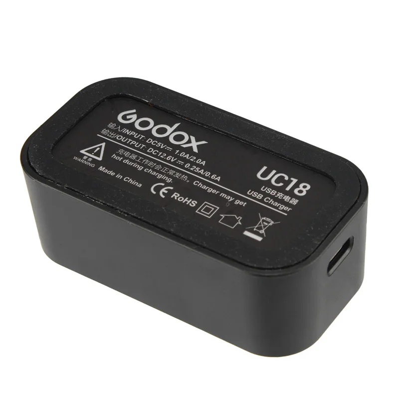 Зарядное устройство USB Godox UC18 UC20 UC29 для VB18 V850II V860II / VB20 V350C V350N V350S V350O V350F WB29 AD200