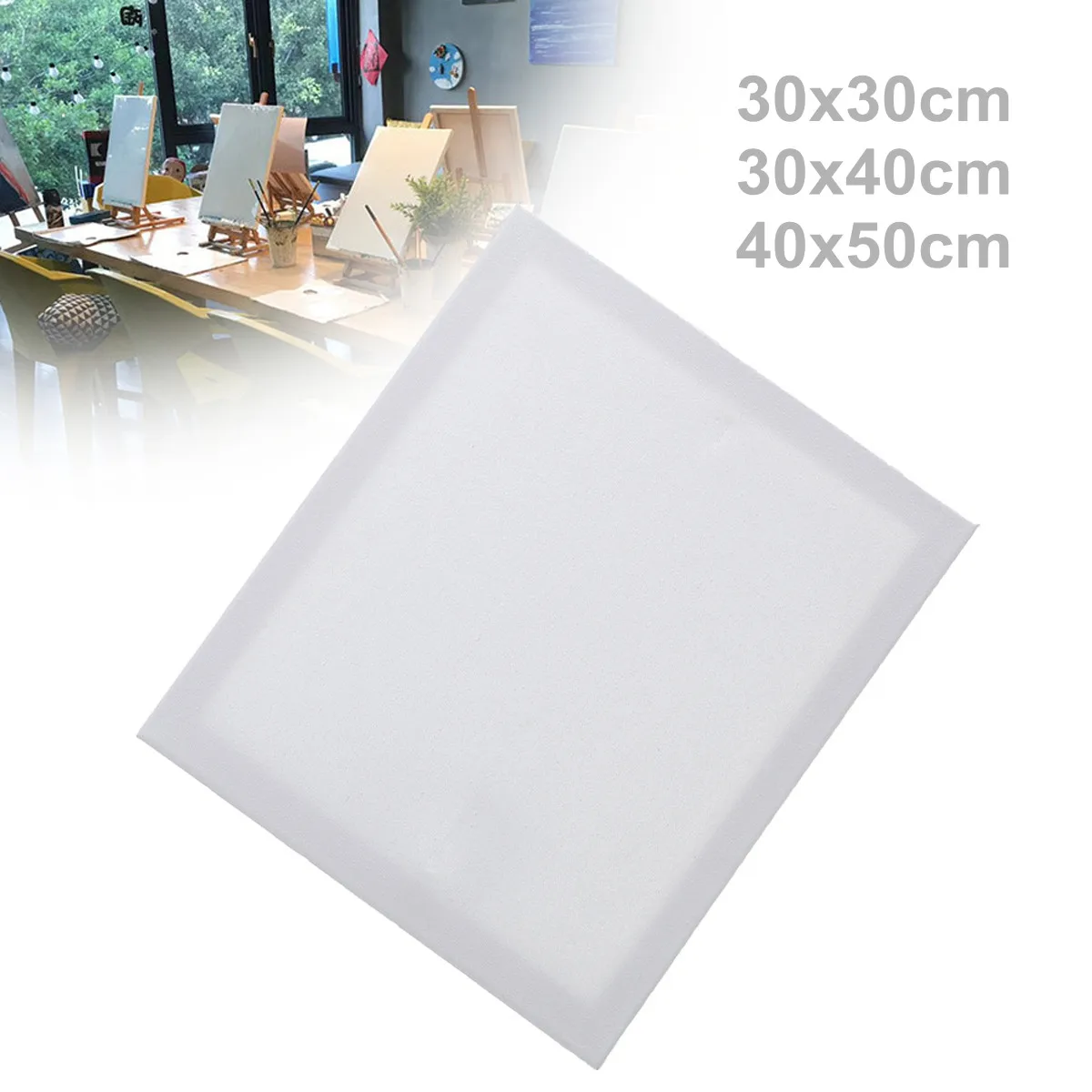 

Cotton Wooden Paint Board Frame Blank Plain Stretched Painting Art Acrylic Canvas Oil Paint Board 3 Size Optional For Portraits