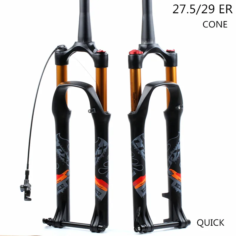 LPXX 32 RL 120 мм Air 27,5 29ER kegel Zoll Gabel подвеска Schloss Gerade Verjungt steckacchse QR Quick Release pelz MTB Fahrrad