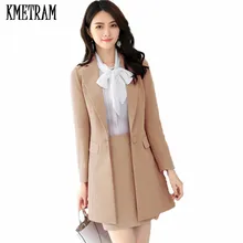 KMETRAM, новые модные женские костюмы, тонкая рабочая одежда, Офисная Женская обувь, OL, элегантный Блейзер, юбка, костюмы из двух частей для женщин, юбка HH941