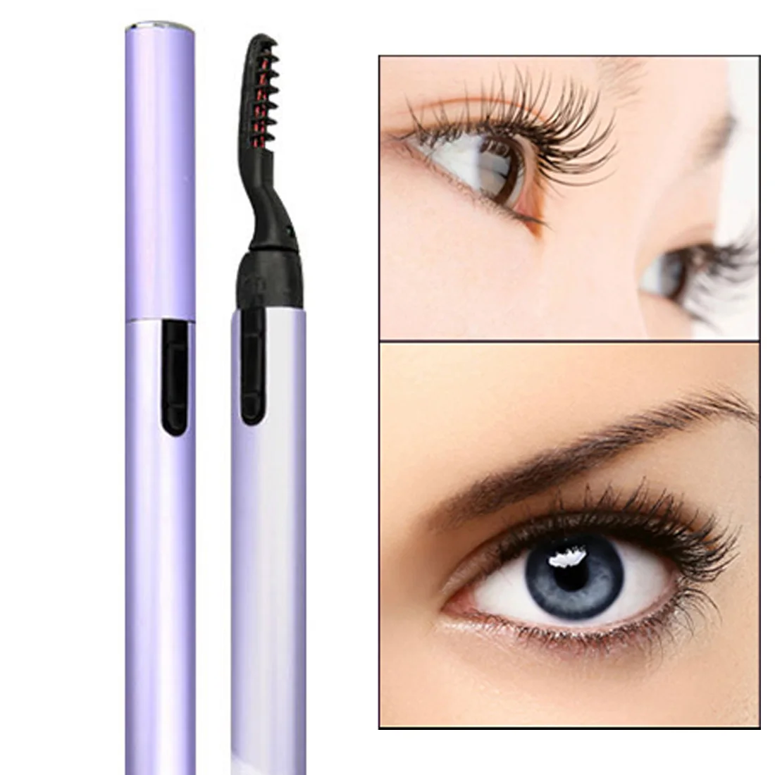 

Mini Electric Heated Eye Lashes Perm Eyelash Curler Pen Eyelash Brush Beauty Tools for Girls Ladies Beginner Assistant