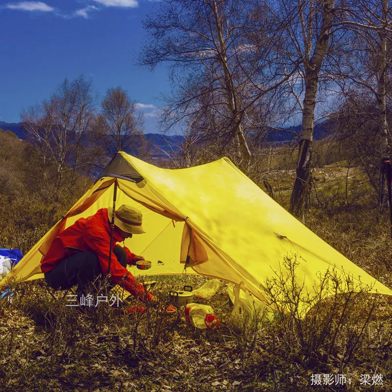 3F UL GEAR LanShan 2 Tent Oudoor Ultralight Camping 15D Silnylon 1 Person 2 Person Tent 3 Season Tent Winter 4 Season Tent