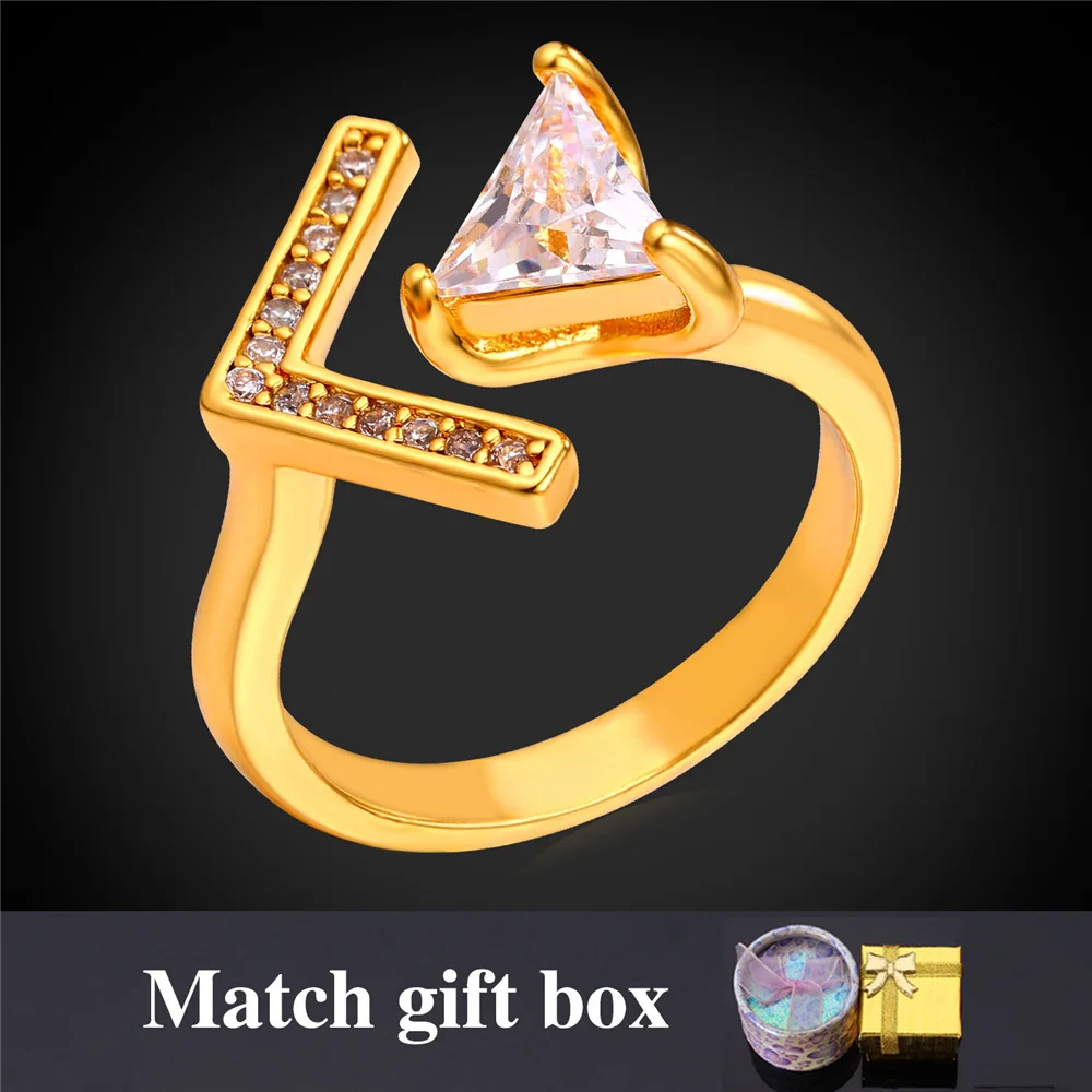 

Kpop Women Golden Open Ring Engagement Stone Ring Wedding Rings Gold Color With AAA+ Cubic Zirconia Wholesale Finger Ring YR2255