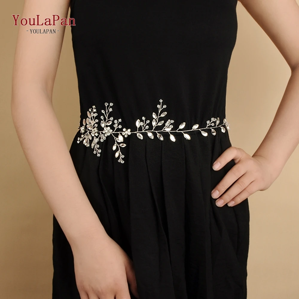 

YouLaPan SH65 high quanlity girls sash belt bridal belt sash with rhinstones crystal beaded women belt luxury rhinestone belt