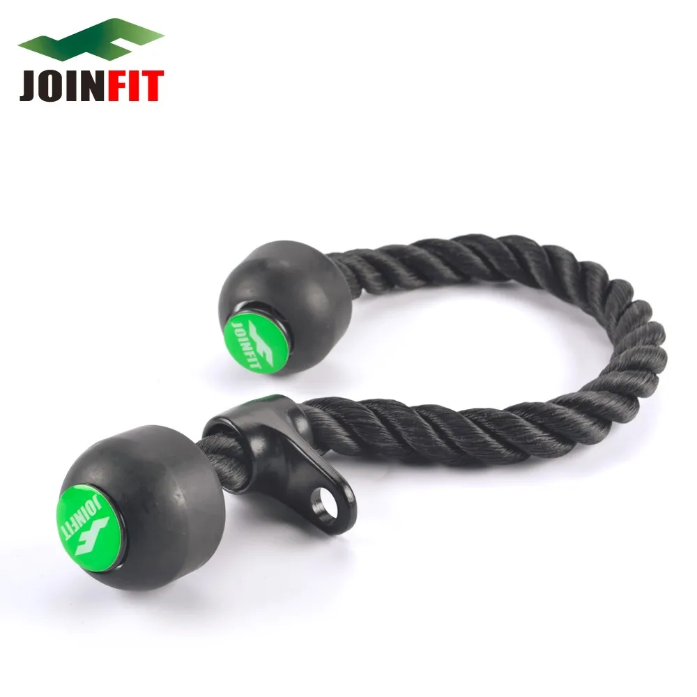 Heavy Duty Tricep Rope / Nylon Rope Rubber Knot Steel Hook Free