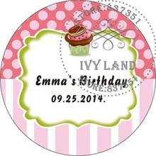 Новое нижнее белье для девочек, Бумага, индивидуальная клейкая наклейка/этикетки, детская игрушка в ванную платье, платье на день рождения, круг, 5 см, B19