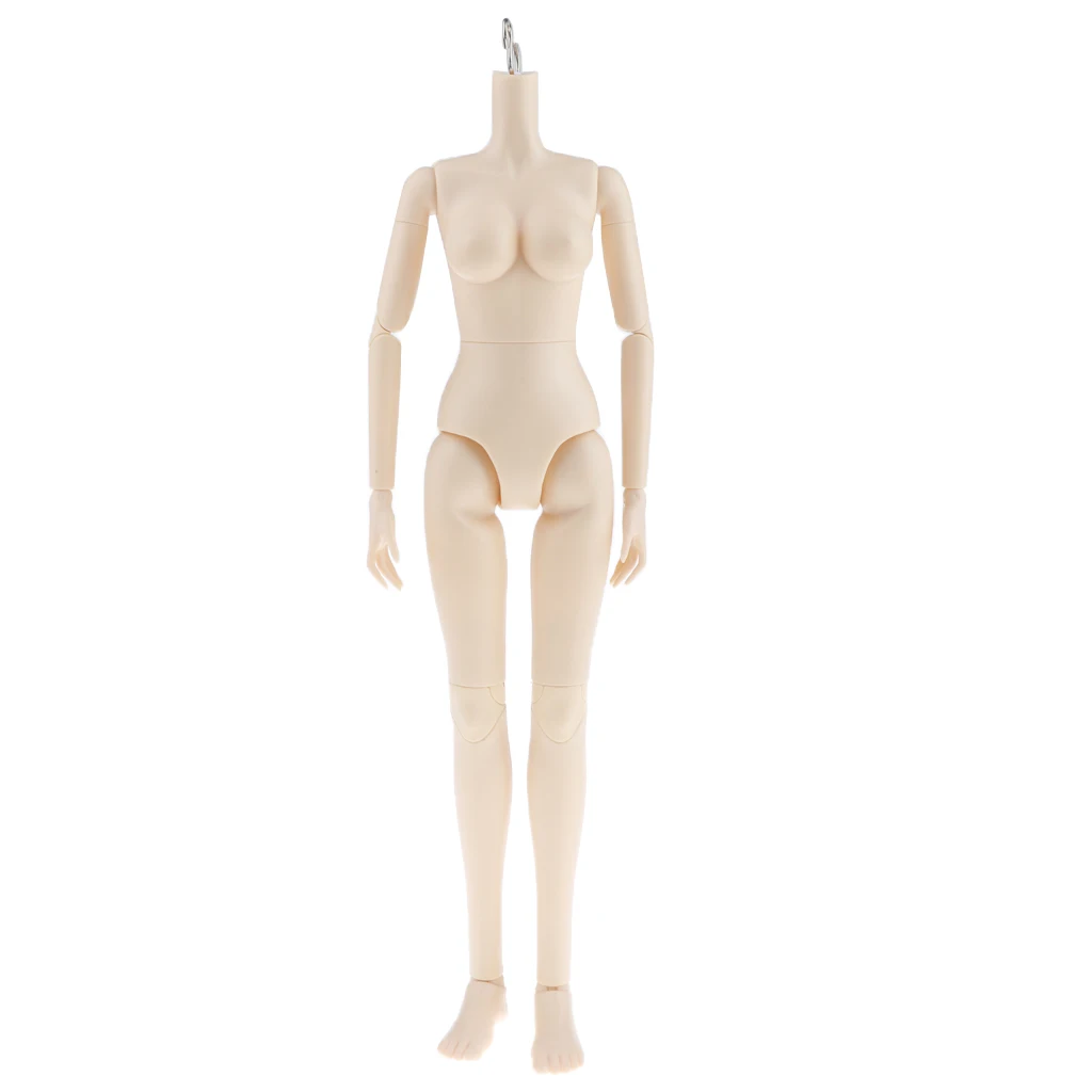 Flexible 16 Joints 1/4 BJD SD Modern Girl Naked Body without Head Normal Skin, for OB Kurhn Doll Custom Use - Large Breast