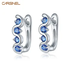 CARSINEL, высокое качество, маленькие серьги-кольца для женщин, AAA кубический циркон, серьги на день рождения, подарок на день Святого Валентина, ювелирные серьги ER0284