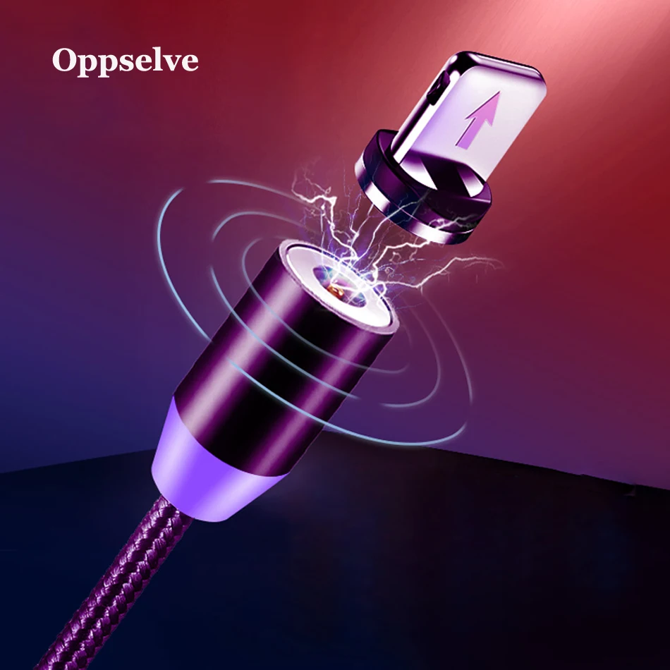 LED الإضاءة كابل الشاحن ل فون XS ماكس XR X 8 7 كابل يو اس بي المغناطيس شاحن تهمة سريع شاحن الحبل الهاتف المحمول كابلات البيانات